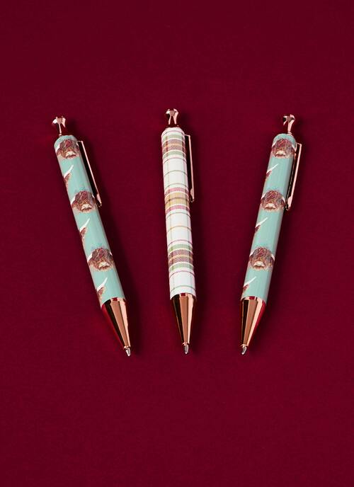 Highland Cow Set of 3 Pen Set