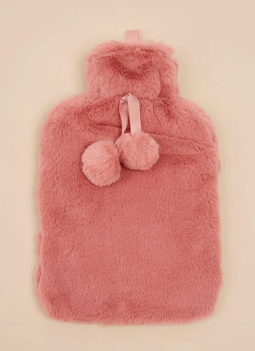 Pink Fur Hot Water Bottle