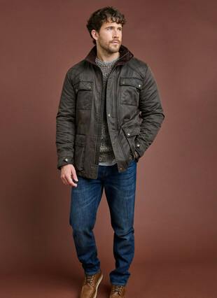 Classic Waxed Cotton Blend Field Jacket