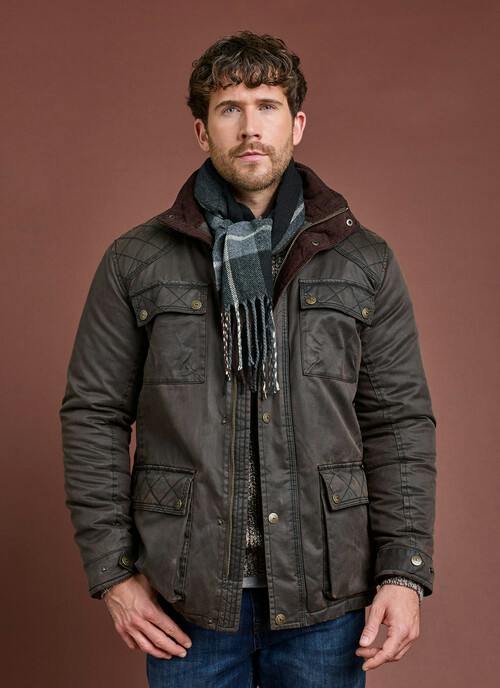 Classic Waxed Cotton Blend Field Jacket