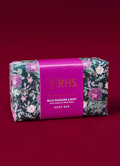 RHS Rewild Rhubarb & Mint Soap 200g