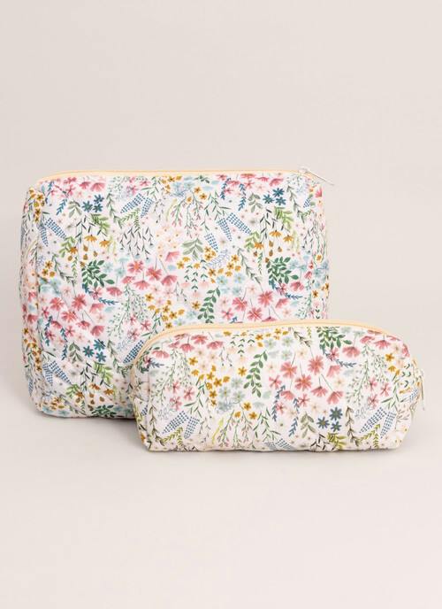 2 Pack Floral Wash Bag