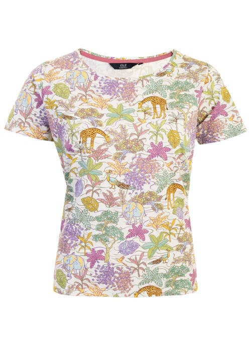 Ivory Animal Print T Shirt